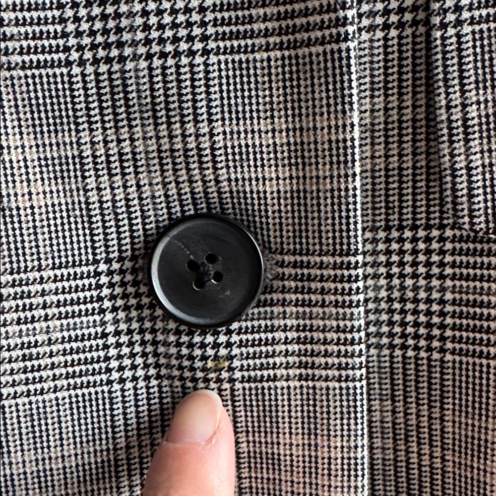Aritzia Babaton Samuel Plaid Grey Blazer Jacket women’s size 4 - Picture 5 of 7